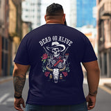 Skull Skeleton T2 5D2C 059 Men T Shirts Big and Tall Men Shirts Plus Size Short Sleeve Fashion Casual T Shirt Graphic Tee Shirts Tshirts