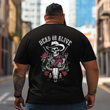 Skull Skeleton T2 5D2C 059 Men T Shirts Big and Tall Men Shirts Plus Size Short Sleeve Fashion Casual T Shirt Graphic Tee Shirts Tshirts