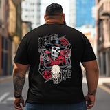 Skull Skeleton T2 5D2C 062 Men T Shirts Big and Tall Men Shirts Plus Size Short Sleeve Fashion Casual T Shirt Graphic Tee Shirts Tshirts