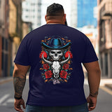 Skull Skeleton T2 5D2C 063 Men T Shirts Big and Tall Men Shirts Plus Size Short Sleeve Fashion Casual T Shirt Graphic Tee Shirts Tshirts