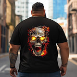 Skull Skeleton T2 5D2C 064 Men T Shirts Big and Tall Men Shirts Plus Size Short Sleeve Fashion Casual T Shirt Graphic Tee Shirts Tshirts