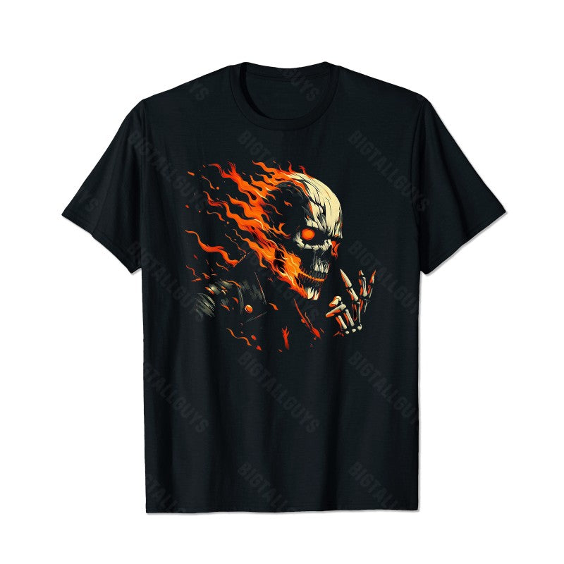 Skull Skeleton T0 5D2C 065 Men T Shirts Big and Tall Men Shirts Plus Size Short Sleeve Fashion Casual T Shirt Graphic Tee Shirts Tshirts