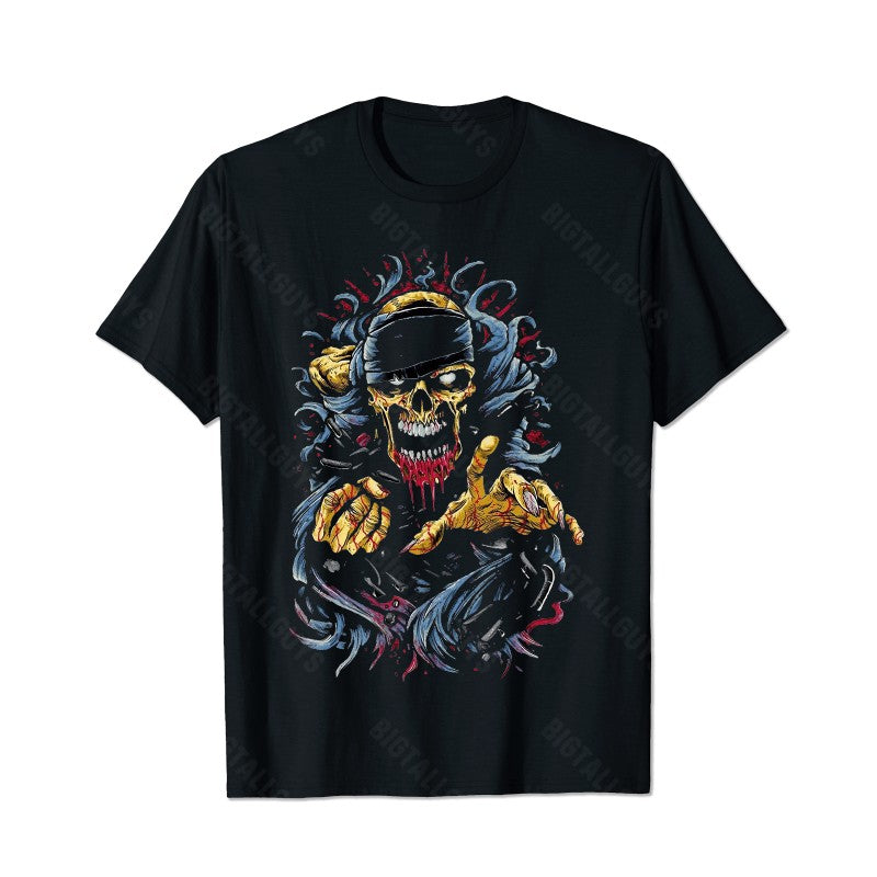 Skull Skeleton T0 5D2C 068 Men T Shirts Big and Tall Men Shirts Plus Size Short Sleeve Fashion Casual T Shirt Graphic Tee Shirts Tshirts