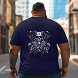 Skull Skeleton T2 5D2C 069 Men T Shirts Big and Tall Men Shirts Plus Size Short Sleeve Fashion Casual T Shirt Graphic Tee Shirts Tshirts