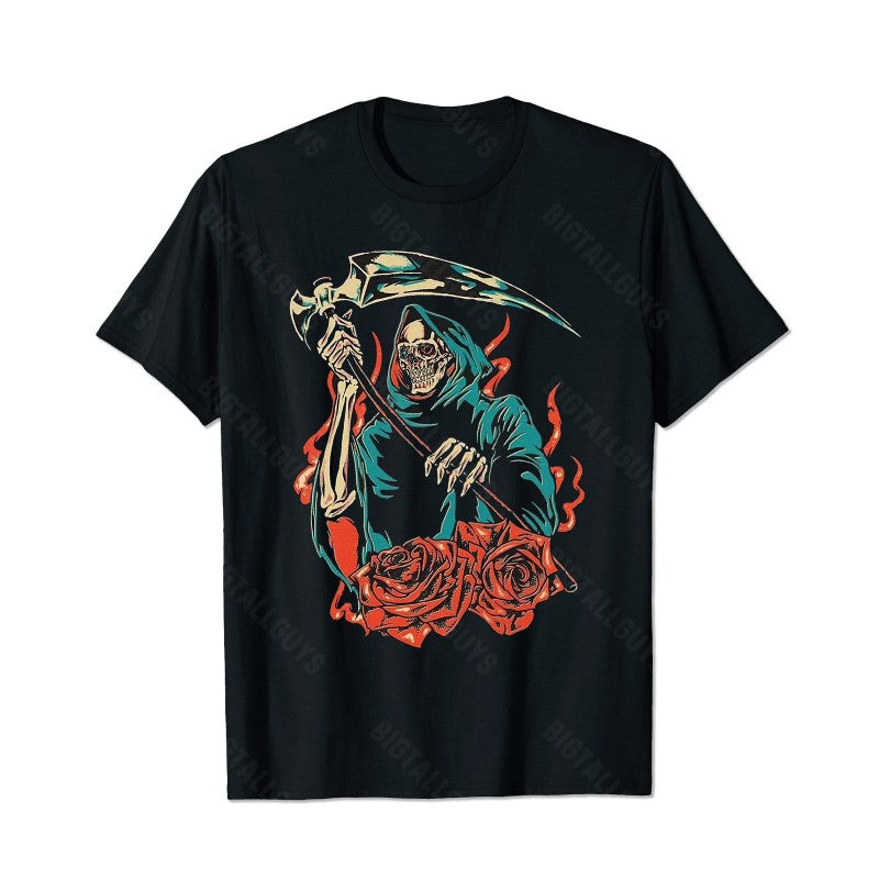 Skull Skeleton T0 5D2C 074 Men T Shirts Big and Tall Men Shirts Plus Size Short Sleeve Fashion Casual T Shirt Graphic Tee Shirts Tshirts