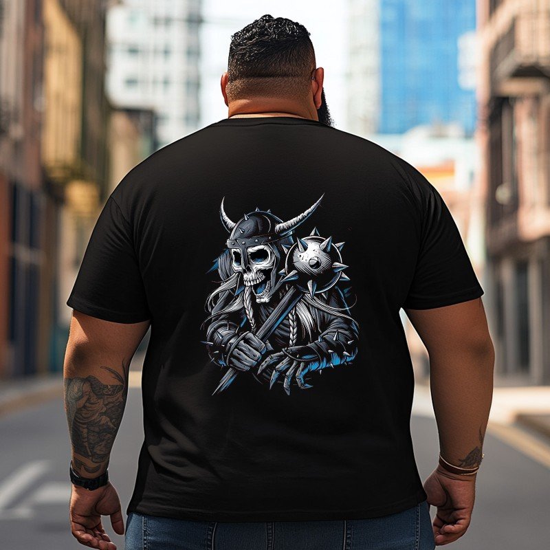 Skull Skeleton T2 5D2C 076 Men T Shirts Big and Tall Men Shirts Plus Size Short Sleeve Fashion Casual T Shirt Graphic Tee Shirts Tshirts