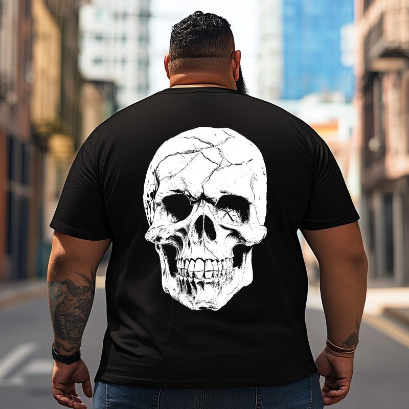 Skull Skeleton T2 5D2C 082 Men T Shirts Big and Tall Men Shirts Plus Size Short Sleeve Fashion Casual T Shirt Graphic Tee Shirts Tshirts