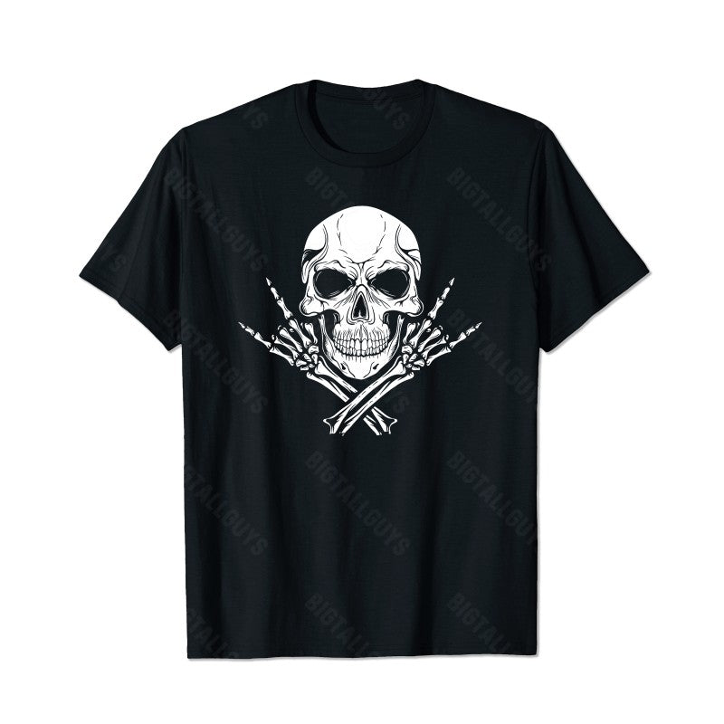 Skull Skeleton T0 5D2C 086 Men T Shirts Big and Tall Men Shirts Plus Size Short Sleeve Fashion Casual T Shirt Graphic Tee Shirts Tshirts