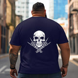 Skull Skeleton T2 5D2C 086 Men T Shirts Big and Tall Men Shirts Plus Size Short Sleeve Fashion Casual T Shirt Graphic Tee Shirts Tshirts