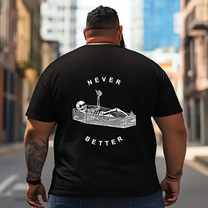 Skull Skeleton T2 5D2C 088 Men T Shirts Big and Tall Men Shirts Plus Size Short Sleeve Fashion Casual T Shirt Graphic Tee Shirts Tshirts