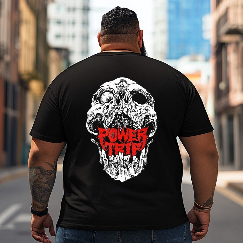 Skull Skeleton T2 5D2C 105 Men T Shirts Big and Tall Men Shirts Plus Size Short Sleeve Fashion Casual T Shirt Graphic Tee Shirts Tshirts