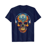 Skull Skeleton T0 5D2C 107 Men T Shirts Big and Tall Men Shirts Plus Size Short Sleeve Fashion Casual T Shirt Graphic Tee Shirts Tshirts