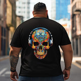 Skull Skeleton T2 5D2C 107 Men T Shirts Big and Tall Men Shirts Plus Size Short Sleeve Fashion Casual T Shirt Graphic Tee Shirts Tshirts