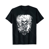 Skull Skeleton T0 5D2C 109 Men T Shirts Big and Tall Men Shirts Plus Size Short Sleeve Fashion Casual T Shirt Graphic Tee Shirts Tshirts