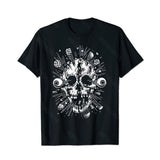 Skull Skeleton T0 5D2C 111 Men T Shirts Big and Tall Men Shirts Plus Size Short Sleeve Fashion Casual T Shirt Graphic Tee Shirts Tshirts