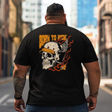 Skull Skeleton T2 5D2C 113 Men T Shirts Big and Tall Men Shirts Plus Size Short Sleeve Fashion Casual T Shirt Graphic Tee Shirts Tshirts