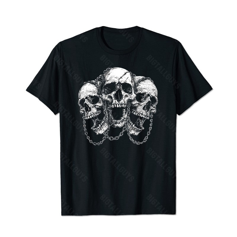 Skull Skeleton T0 5D2C 115 Men T Shirts Big and Tall Men Shirts Plus Size Short Sleeve Fashion Casual T Shirt Graphic Tee Shirts Tshirts