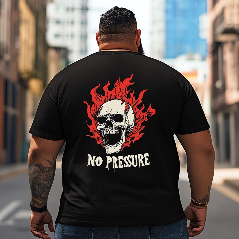 Skull Skeleton T2 5D2C 120 Men T Shirts Big and Tall Men Shirts Plus Size Short Sleeve Fashion Casual T Shirt Graphic Tee Shirts Tshirts