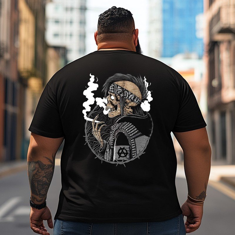 Skull Skeleton T2 5D2C 124 Men T Shirts Big and Tall Men Shirts Plus Size Short Sleeve Fashion Casual T Shirt Graphic Tee Shirts Tshirts