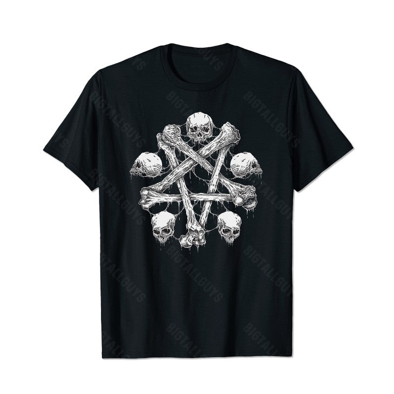 Skull Skeleton T0 5D2C 126 Men T Shirts Big and Tall Men Shirts Plus Size Short Sleeve Fashion Casual T Shirt Graphic Tee Shirts Tshirts