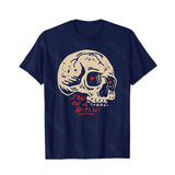 Skull Skeleton T0 5D2C 129 Men T Shirts Big and Tall Men Shirts Plus Size Short Sleeve Fashion Casual T Shirt Graphic Tee Shirts Tshirts