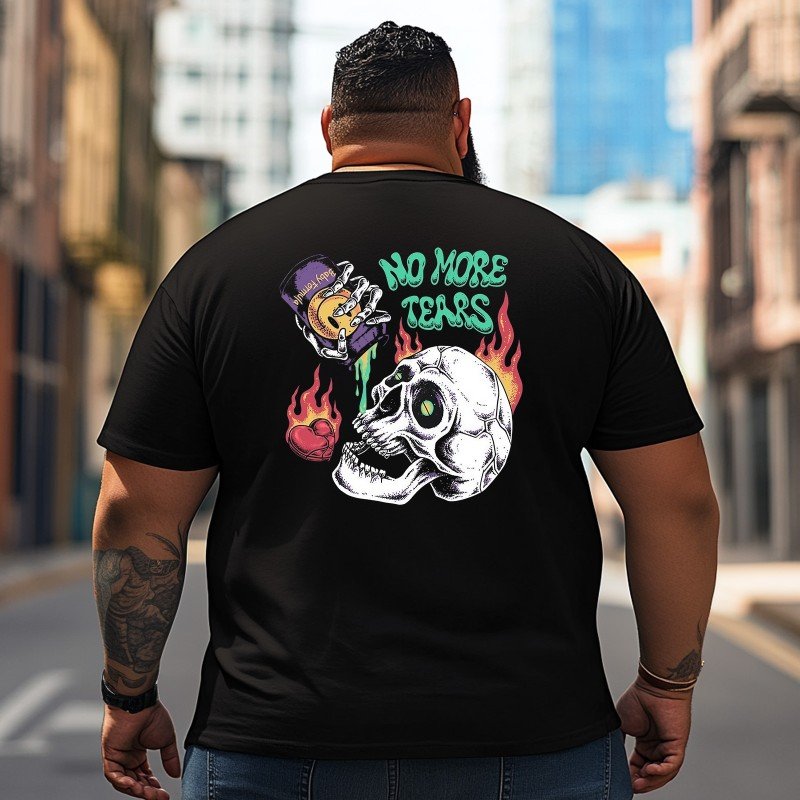 Skull Skeleton T2 5D2C 131 Men T Shirts Big and Tall Men Shirts Plus Size Short Sleeve Fashion Casual T Shirt Graphic Tee Shirts Tshirts