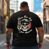 Skull Skeleton T2 5D2C 132 Men T Shirts Big and Tall Men Shirts Plus Size Short Sleeve Fashion Casual T Shirt Graphic Tee Shirts Tshirts