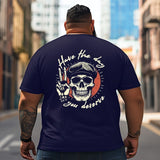 Skull Skeleton T2 5D2C 132 Men T Shirts Big and Tall Men Shirts Plus Size Short Sleeve Fashion Casual T Shirt Graphic Tee Shirts Tshirts