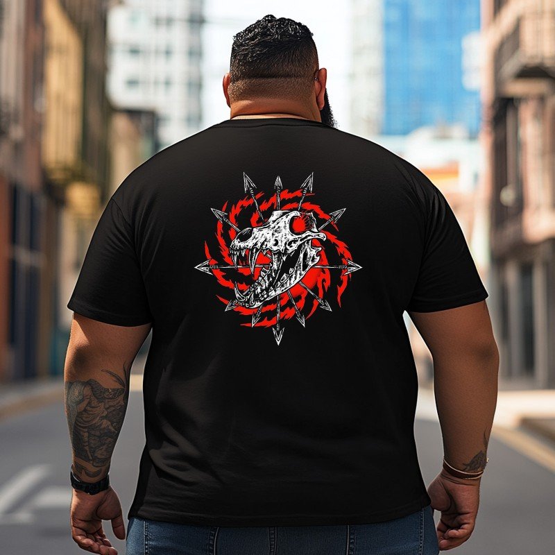 Skull Skeleton T2 5D2C 133 Men T Shirts Big and Tall Men Shirts Plus Size Short Sleeve Fashion Casual T Shirt Graphic Tee Shirts Tshirts