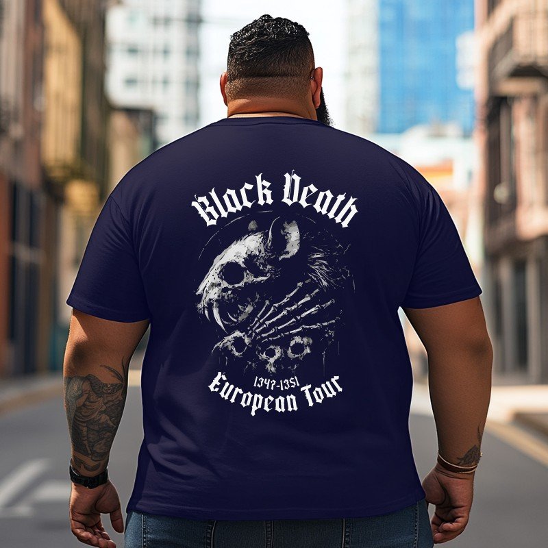 Skull Skeleton T2 5D2C 136 Men T Shirts Big and Tall Men Shirts Plus Size Short Sleeve Fashion Casual T Shirt Graphic Tee Shirts Tshirts