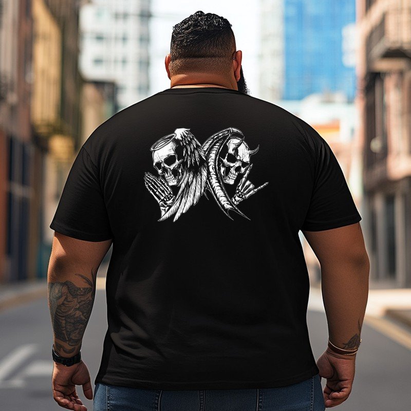 Skull Skeleton T2 5D2C 149 Men T Shirts Big and Tall Men Shirts Plus Size Short Sleeve Fashion Casual T Shirt Graphic Tee Shirts Tshirts