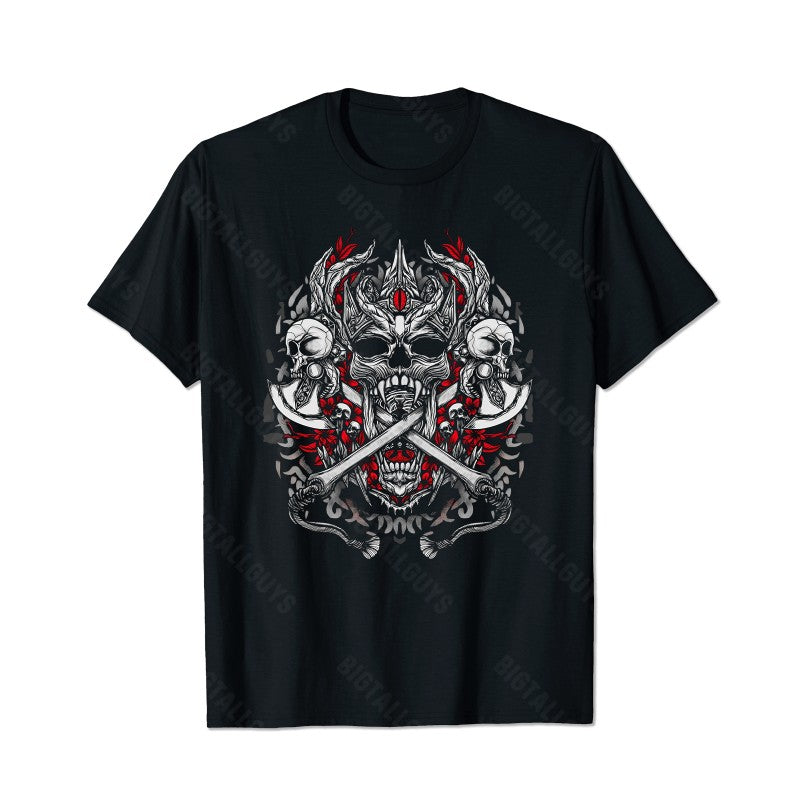 Skull Skeleton T0 5D2E 003 Men T Shirts Big and Tall Men Shirts Plus Size Short Sleeve Fashion Casual T Shirt Graphic Tee Shirts Tshirts