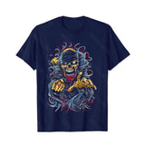 Skull Skeleton T0 5D2E 008 Men T Shirts Big and Tall Men Shirts Plus Size Short Sleeve Fashion Casual T Shirt Graphic Tee Shirts Tshirts