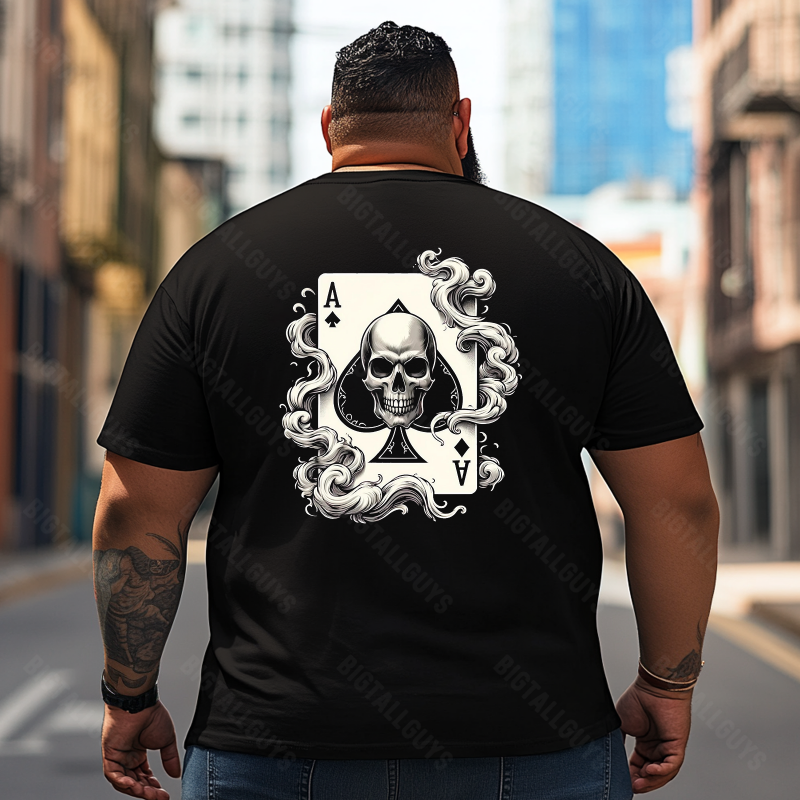 Skull Skeleton T2 5D2E 010 Men T Shirts Big and Tall Men Shirts Plus Size Short Sleeve Fashion Casual T Shirt Graphic Tee Shirts Tshirts