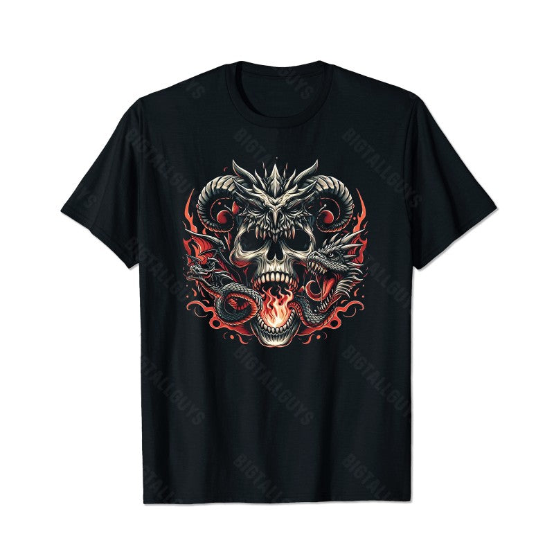 Skull Skeleton T0 5D2E 012 Men T Shirts Big and Tall Men Shirts Plus Size Short Sleeve Fashion Casual T Shirt Graphic Tee Shirts Tshirts