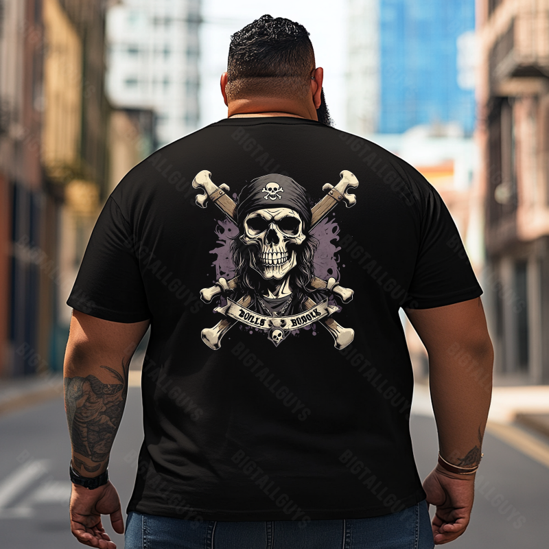Skull Skeleton T2 5D2E 014 Men T Shirts Big and Tall Men Shirts Plus Size Short Sleeve Fashion Casual T Shirt Graphic Tee Shirts Tshirts