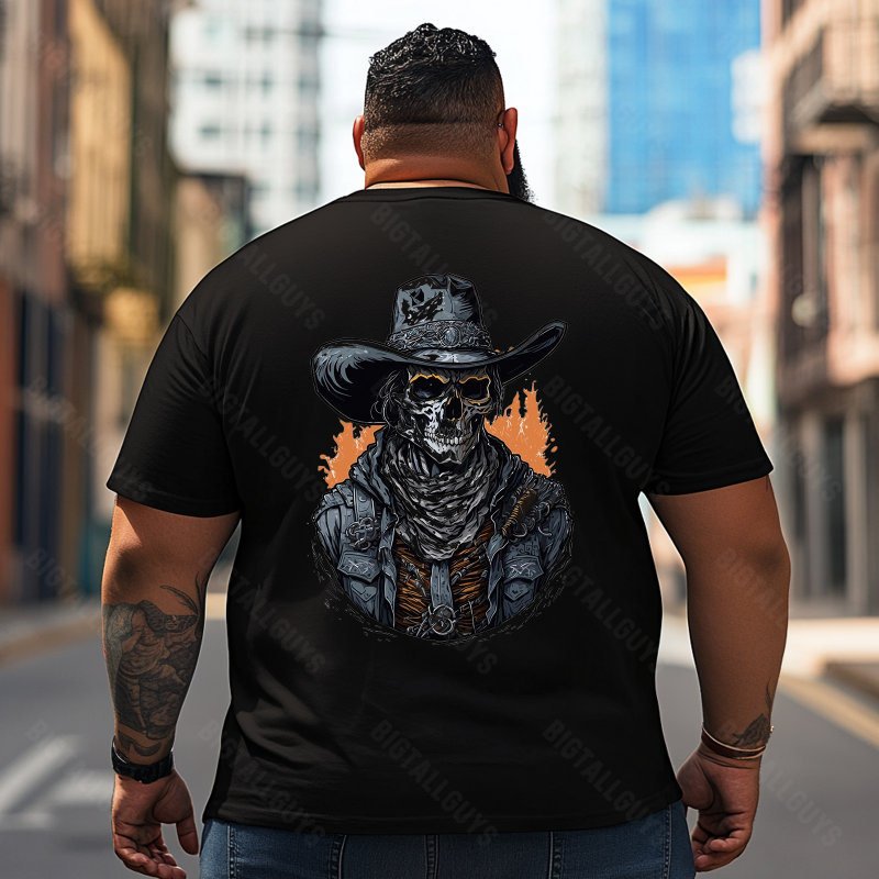Skull Skeleton T2 5D2E 016 Men T Shirts Big and Tall Men Shirts Plus Size Short Sleeve Fashion Casual T Shirt Graphic Tee Shirts Tshirts