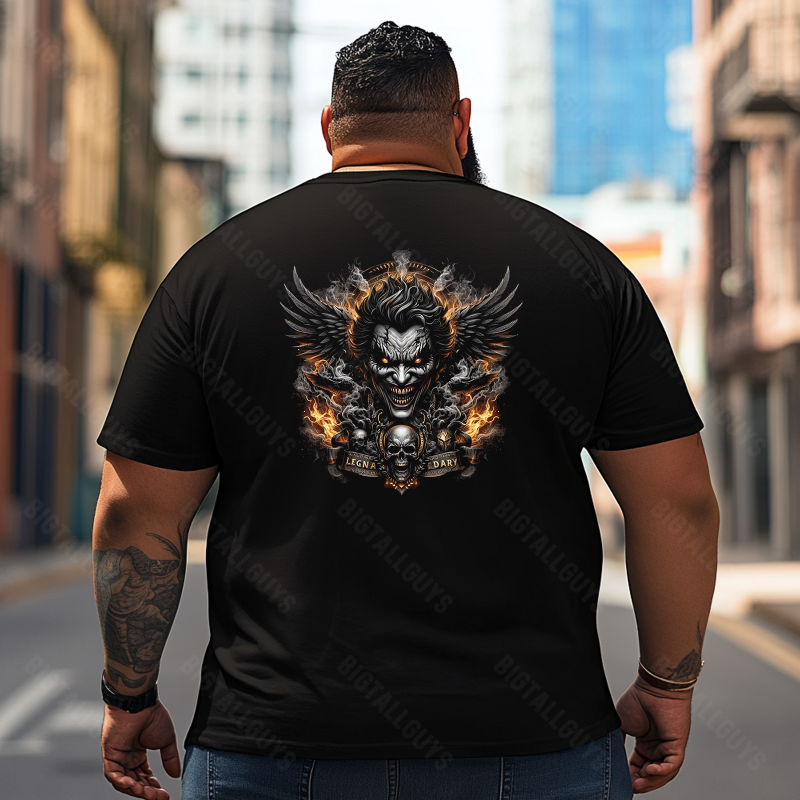 Skull Skeleton T2 5D2E 018 Men T Shirts Big and Tall Men Shirts Plus Size Short Sleeve Fashion Casual T Shirt Graphic Tee Shirts Tshirts