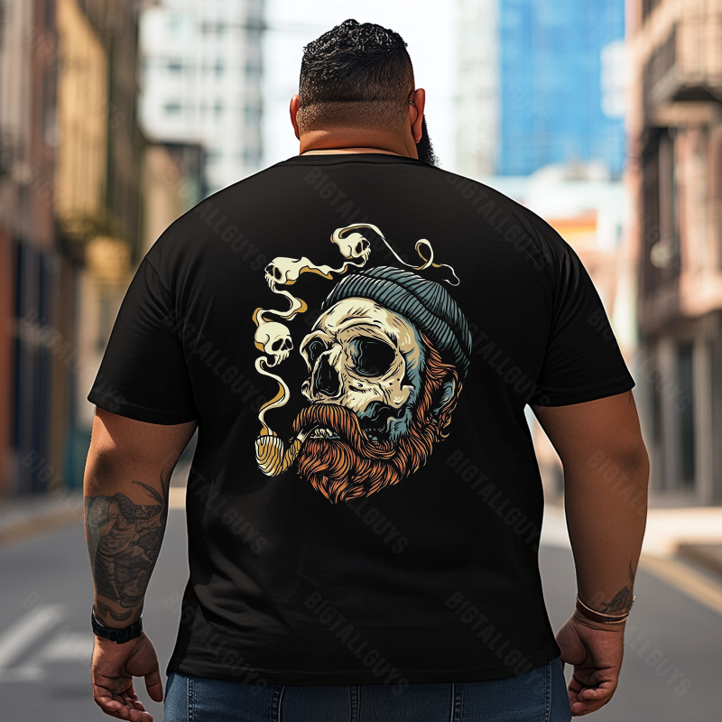 Skull Skeleton T2 5D2E 025 Men T Shirts Big and Tall Men Shirts Plus Size Short Sleeve Fashion Casual T Shirt Graphic Tee Shirts Tshirts