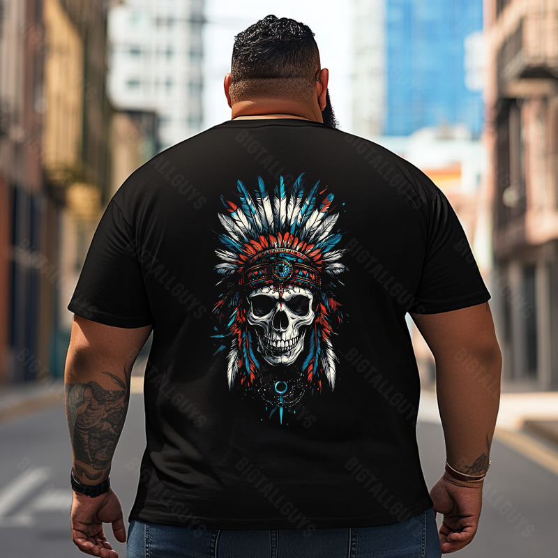 Skull Skeleton T2 5D2E 028 Men T Shirts Big and Tall Men Shirts Plus Size Short Sleeve Fashion Casual T Shirt Graphic Tee Shirts Tshirts