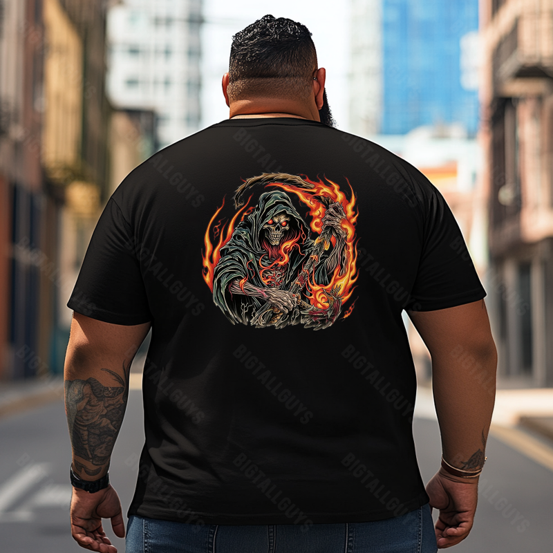 Skull Skeleton T2 5D2E 032 Men T Shirts Big and Tall Men Shirts Plus Size Short Sleeve Fashion Casual T Shirt Graphic Tee Shirts Tshirts