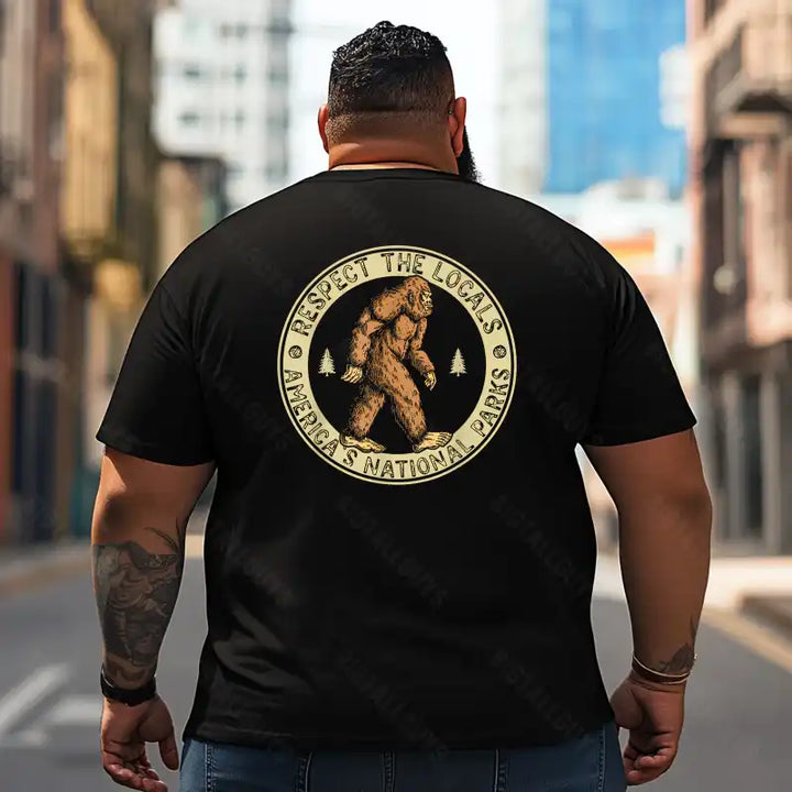 Bigfoot Sasquatch Yeti T2 5D2F 001 Men T Shirts Big and Tall Men Shirts Plus Size Short Sleeve Fashion Casual T Shirt Graphic Tee Shirts Tshirts