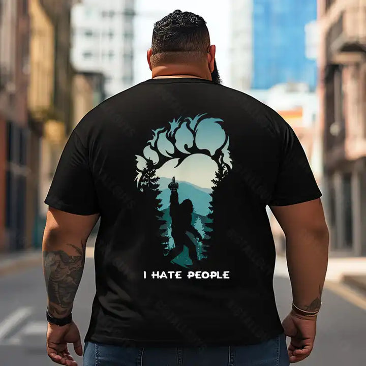 Bigfoot Sasquatch Yeti T2 5D2F 010 Men T Shirts Big and Tall Men Shirts Plus Size Short Sleeve Fashion Casual T Shirt Graphic Tee Shirts Tshirts