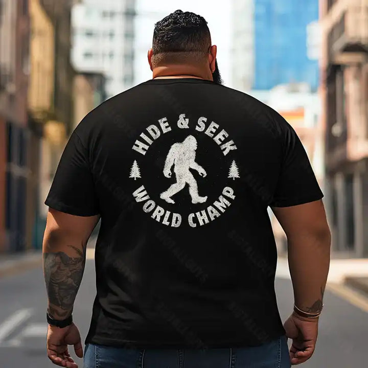 Bigfoot Sasquatch Yeti T2 5D2F 014 Men T Shirts Big and Tall Men Shirts Plus Size Short Sleeve Fashion Casual T Shirt Graphic Tee Shirts Tshirts