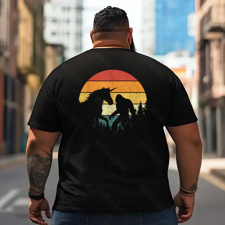 Bigfoot Sasquatch Yeti T2 5D2F 017 Men T Shirts Big and Tall Men Shirts Plus Size Short Sleeve Fashion Casual T Shirt Graphic Tee Shirts Tshirts