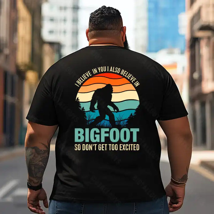 Bigfoot Sasquatch Yeti T2 5D2F 018 Men T Shirts Big and Tall Men Shirts Plus Size Short Sleeve Fashion Casual T Shirt Graphic Tee Shirts Tshirts