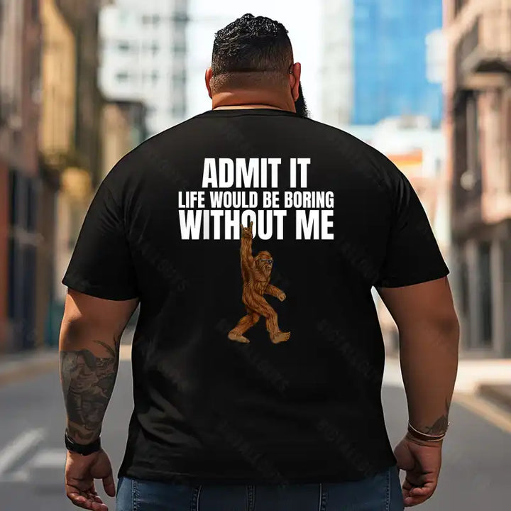 Bigfoot Sasquatch Yeti T2 5D2F 019 Men T Shirts Big and Tall Men Shirts Plus Size Short Sleeve Fashion Casual T Shirt Graphic Tee Shirts Tshirts
