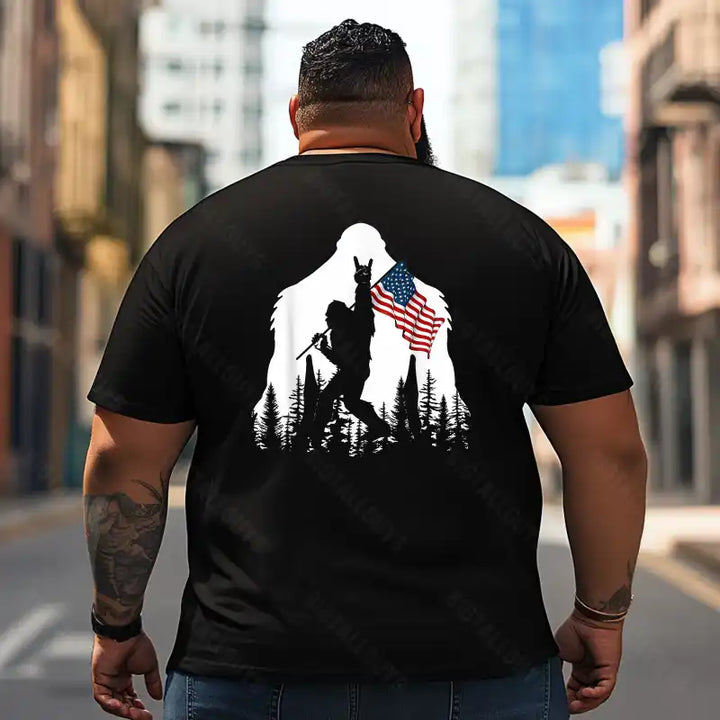Bigfoot Sasquatch Yeti T2 5D2F 024 Men T Shirts Big and Tall Men Shirts Plus Size Short Sleeve Fashion Casual T Shirt Graphic Tee Shirts Tshirts