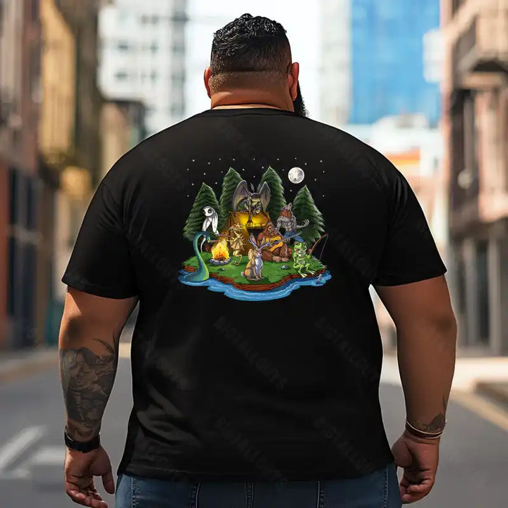 Bigfoot Sasquatch Yeti T2 5D2F 032 Men T Shirts Big and Tall Men Shirts Plus Size Short Sleeve Fashion Casual T Shirt Graphic Tee Shirts Tshirts