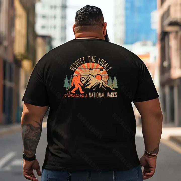 Bigfoot Sasquatch Yeti T2 5D2F 034 Men T Shirts Big and Tall Men Shirts Plus Size Short Sleeve Fashion Casual T Shirt Graphic Tee Shirts Tshirts